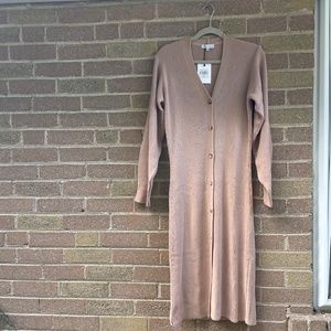 Cardigan Dress: Pretty Lavish Dusty Pink Knit Duster